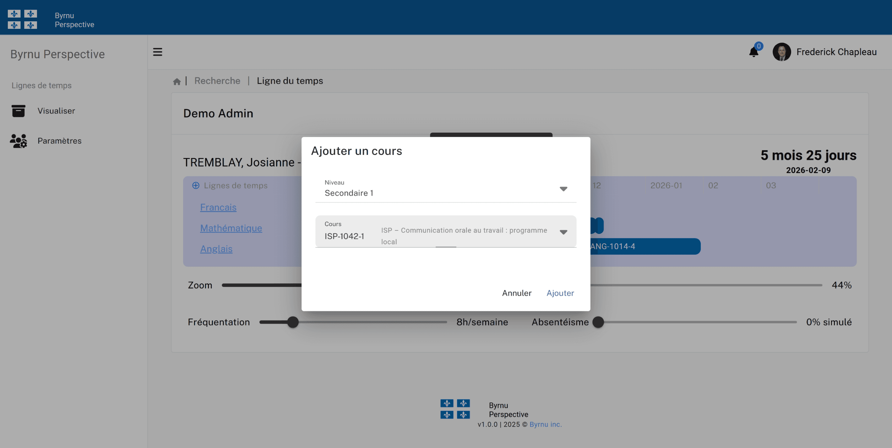Ajouter un cours