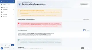 Conservation des données