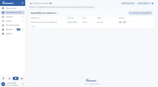 Disponibilités par compétence