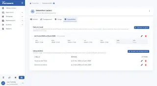 Fiche d'un enseignant — disponibilités