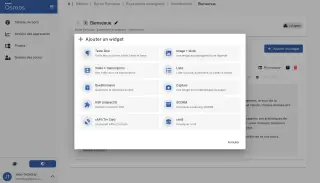 Ajoute de widget